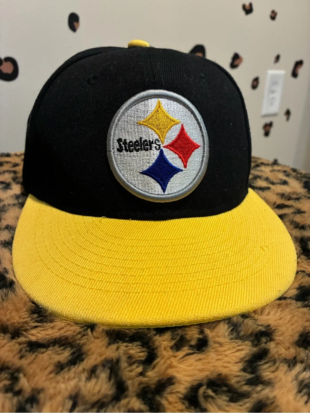 New Era Kids Black and Yellow Steelers Patch Snapback